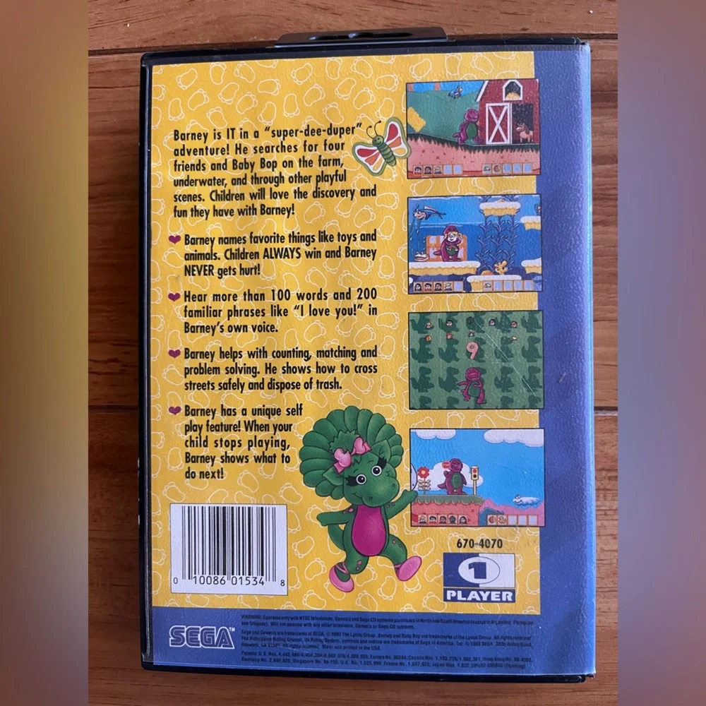Barney's Hide & Seek Game for Sega Genesis
